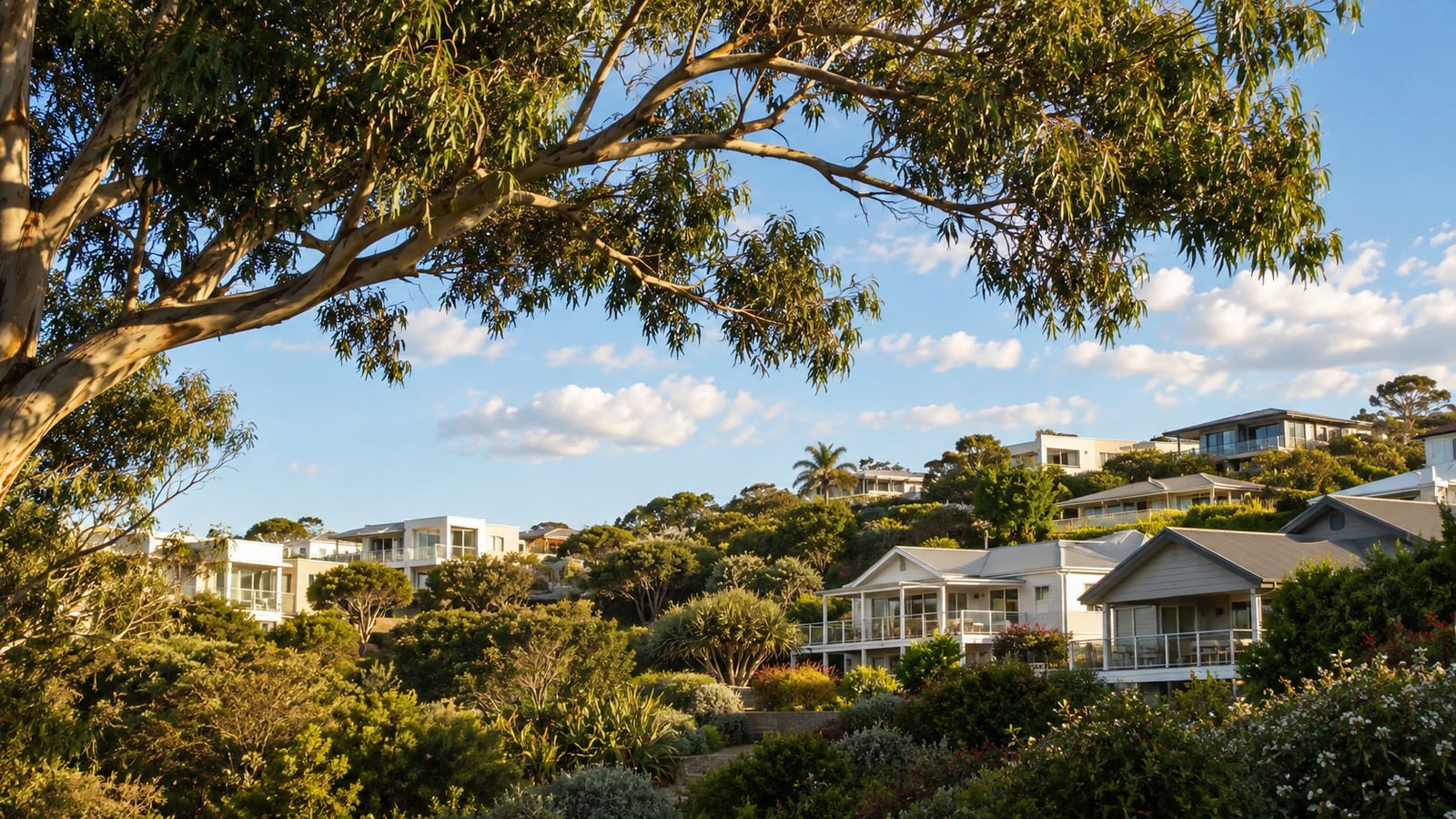 Coastal homes and gardens in Mount Martha, Victoria