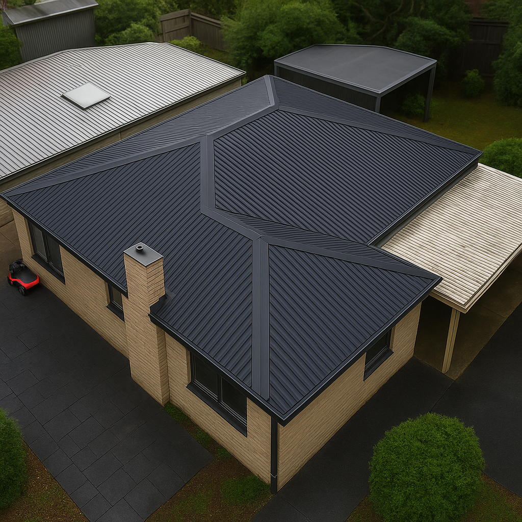 After — new Colorbond roof installed