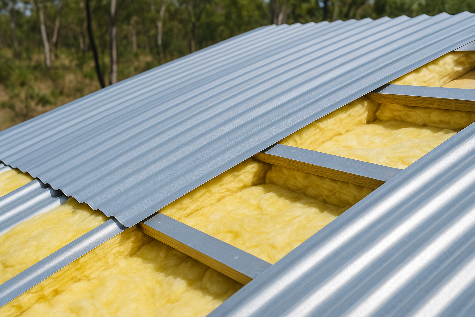 How to install insulation under metal roofing - step-by-step guide showing proper installation techniques